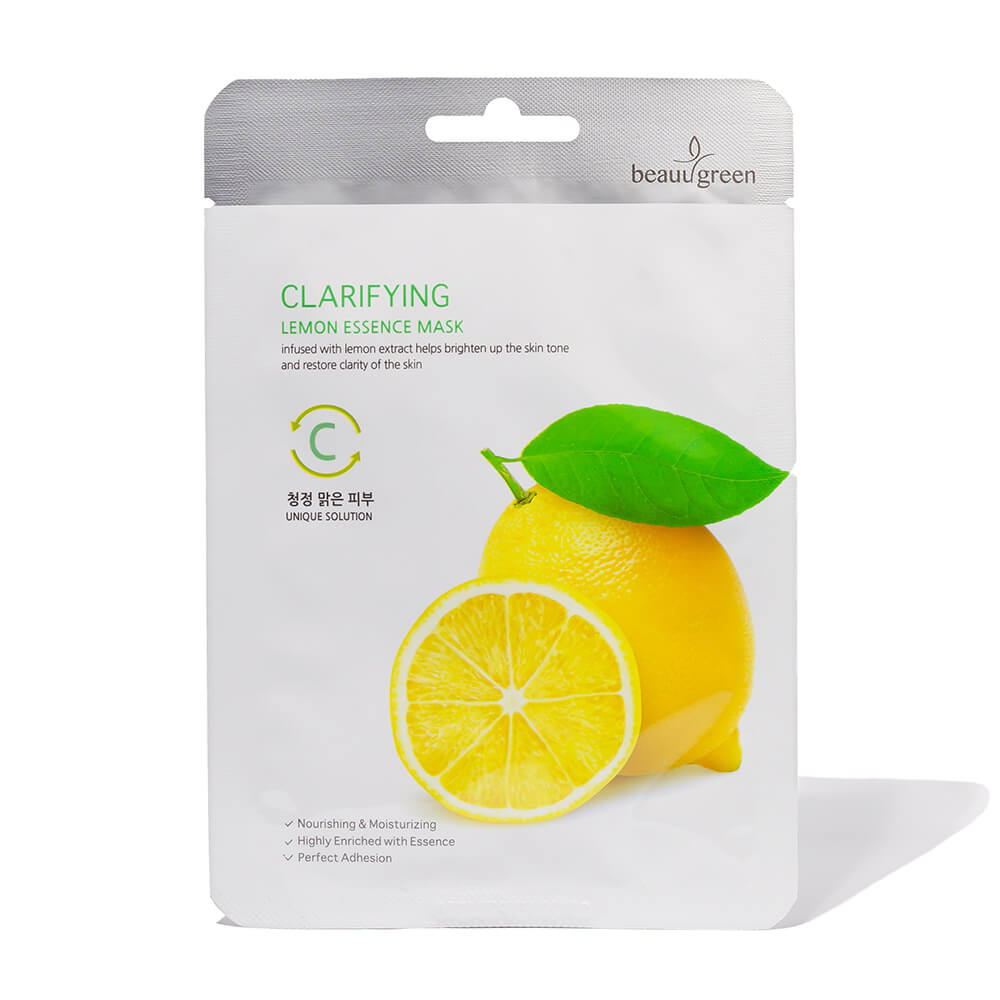 Тканинна маска з екстрактом лимона BeauuGreen Clarifying Lemon Essence Mask, 23 г