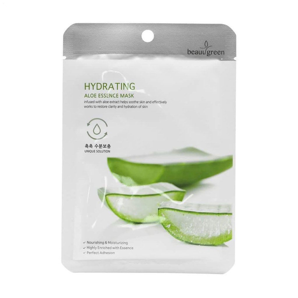 Тканинна маска з екстрактом соку алое BeauuGreen Hydrating Aloe Essence Mask, 23 г