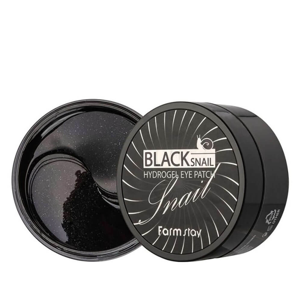 Гідрогелеві патчі із муцином чорного равлика Black Snail Hydrogel Eye Patch FarmStay, 60 шт