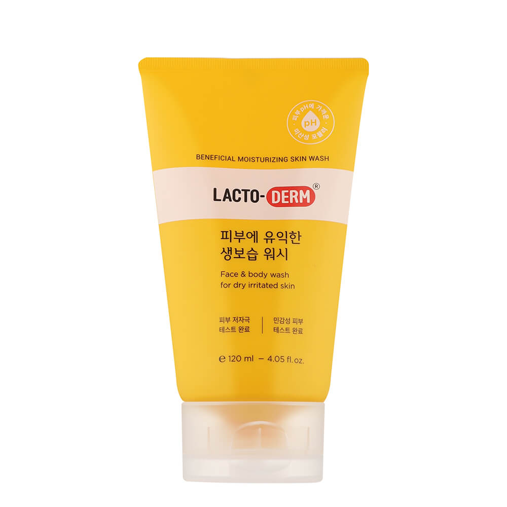 Універсальний очищуючий засіб для обличчя та тіла LACTO-DERM Beneficial Moisturizing Skin Wash CKD, 120 мл