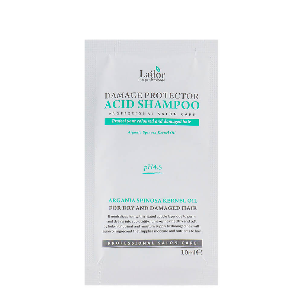 ТЕСТЕР Захисний шампунь для пошкодженого волосся Damaged Protector Acid Shampoo La'dor, 10 мл