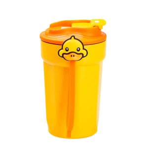 Термочашка Happy Life G. Duck з кришкою на защіпці, жовтий, 450 мл