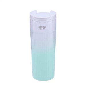 Термочашка Happy Life SEYGM з flip кришкою, бірюзовий градієнт, 500 мл