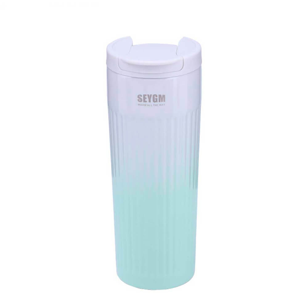 Термочашка Happy Life SEYGM з flip кришкою, бірюзовий градієнт, 500 мл