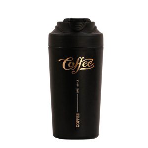 Термочашка Yiwu Coffee з керамічною колбою, чорний, 480 мл