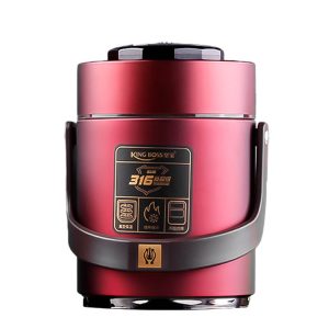 Термос для їжі TS Kitchen King Boss з двома контейнерами з нержавіючої сталі, червоний, 1,5 л