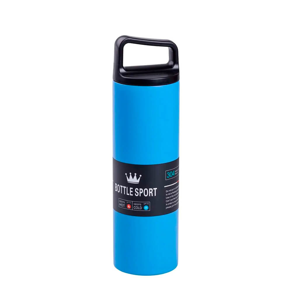 Термос Yiwu Bottle Sport з ручкою, синій, 500 мл