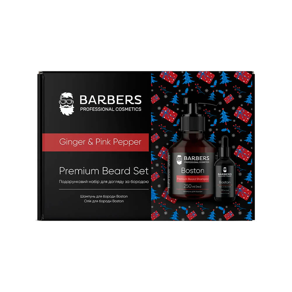Подарунковий набір для догляду за бородою Ginger & Pink Pepper Barbers