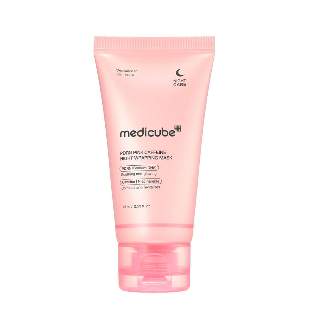 Нічна маска-плівка з полінуклеотидами та кофеїном PDRN Pink Caffeine Night Wrapping Mask Medicube, 75 мл