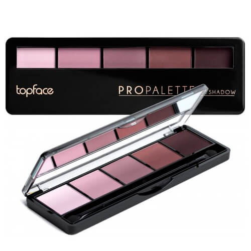 Тіні для повік 5-колірні Topface Pro Palette Eyeshadow, 8 г