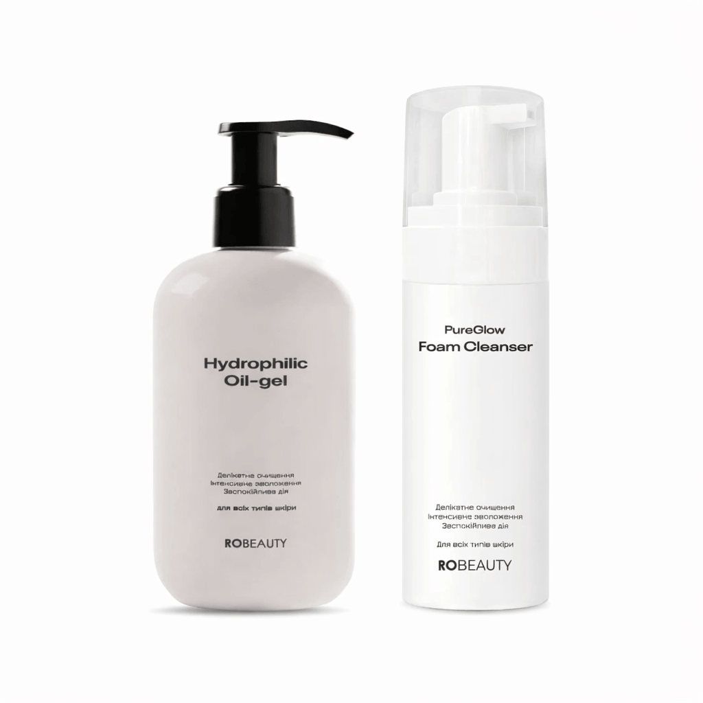 Cleansing Duo: Гідрофільна Олія-Гель × PureGlow Foam ROBEAUTY