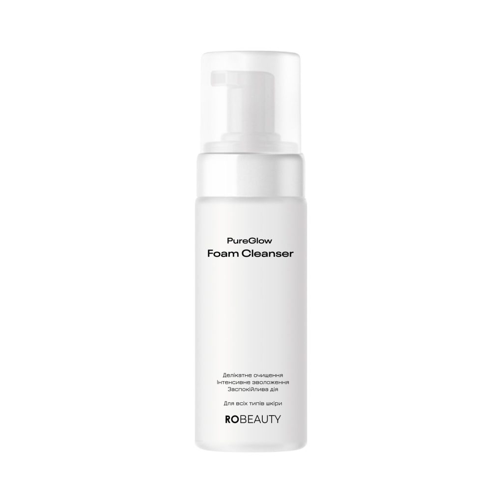 Пінка для очищення шкіри з комбучею PureGlow Foam Cleanser ROBEAUTY, 150 мл