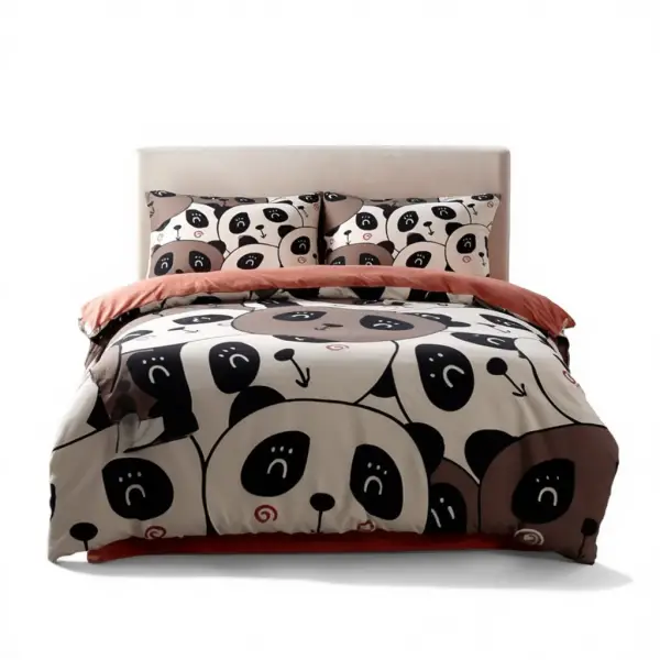 Комплект постільної білизни підлітковий півтораспальний фланель PLUS Cute Panda, 150×210 см